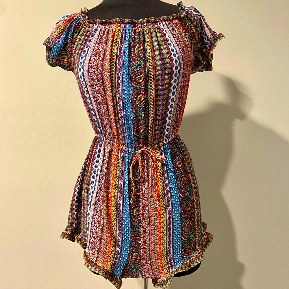 Paisley Print Romper